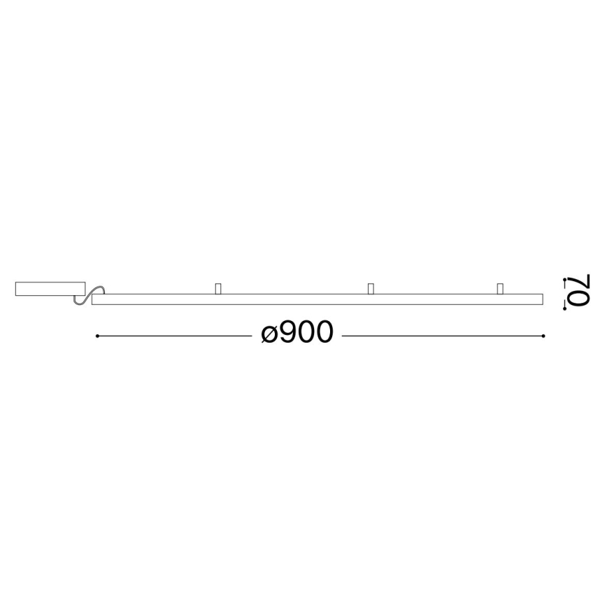 Ideal Lux - Plafoniera LED ORACLE SLIM LED/55W/230V 3000K diametro 90 cm bianco
