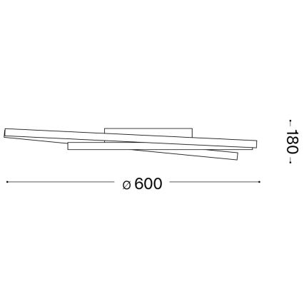 Ideal Lux - Plafoniera LED OZ LED/47W/230V diametro 60 cm CRI 90 bianco
