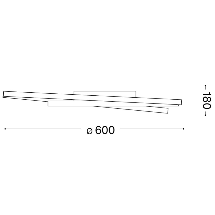 Ideal Lux - Plafoniera LED OZ LED/47W/230V diametro 60 cm CRI 90 bianco