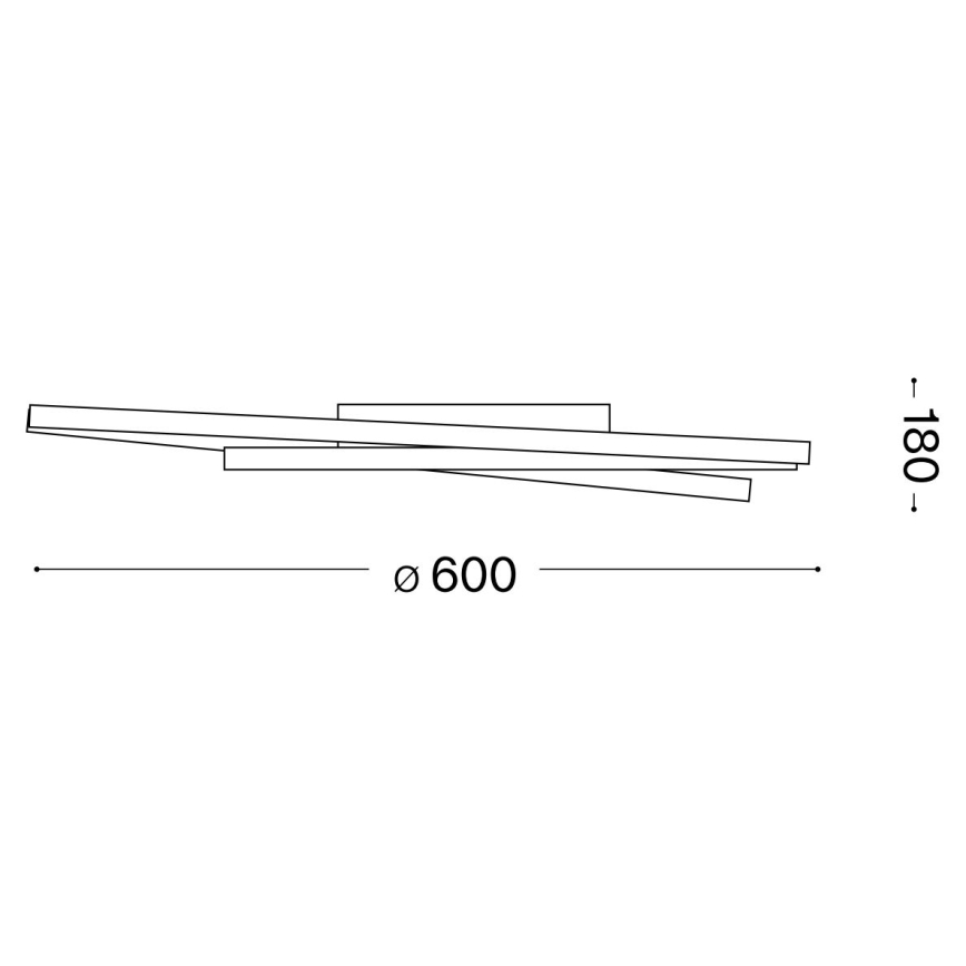 Ideal Lux - Plafoniera LED OZ LED/47W/230V diametro 60 cm CRI 90 oro