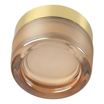 Ideal Lux - Plafoniera LED per bagno LOLLY 1xGX53/9W/230V Ø 10,5 cm IP44 dorata/beige fumé