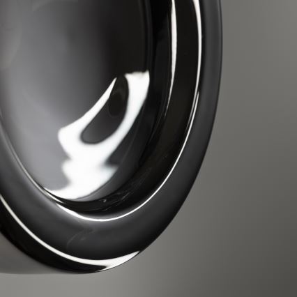 Ideal Lux - Plafoniera LED da bagno LOLLY 1xGX53/9W/230V Ø 10,5 cm IP44 nero/fumé