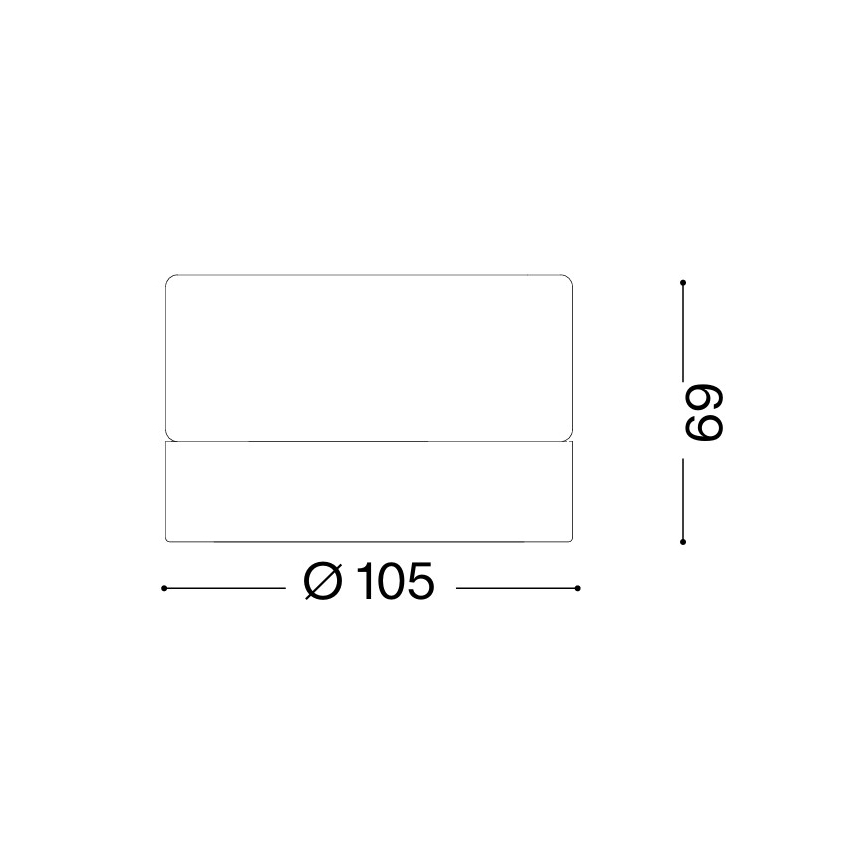 Ideal Lux - Plafoniera LED da bagno LOLLY 1xGX53/9W/230V Ø 10,5 cm IP44 nero/fumé