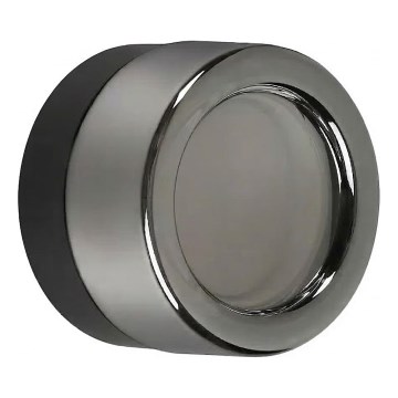 Ideal Lux - Plafoniera LED per bagno LOLLY 1xGX53/9W/230V Ø 10,5 cm nero/nero fumé