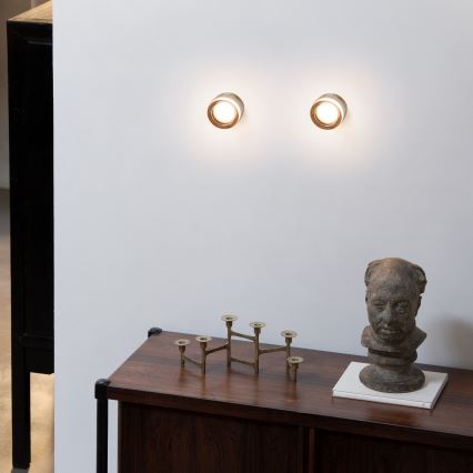 Ideal Lux - Plafoniera LED per bagno LOLLY 1xGX53/9W/230V Ø 10,5 cm IP44 dorata/beige fumé