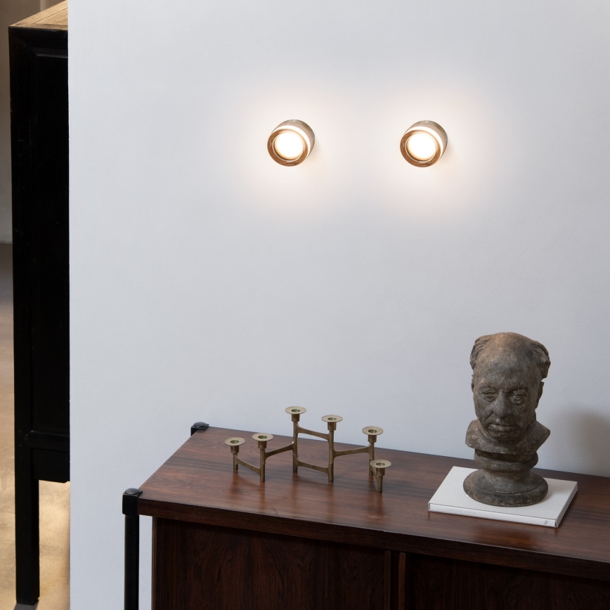 Ideal Lux - Plafoniera LED per bagno LOLLY 1xGX53/9W/230V Ø 10,5 cm IP44 dorata/beige fumé