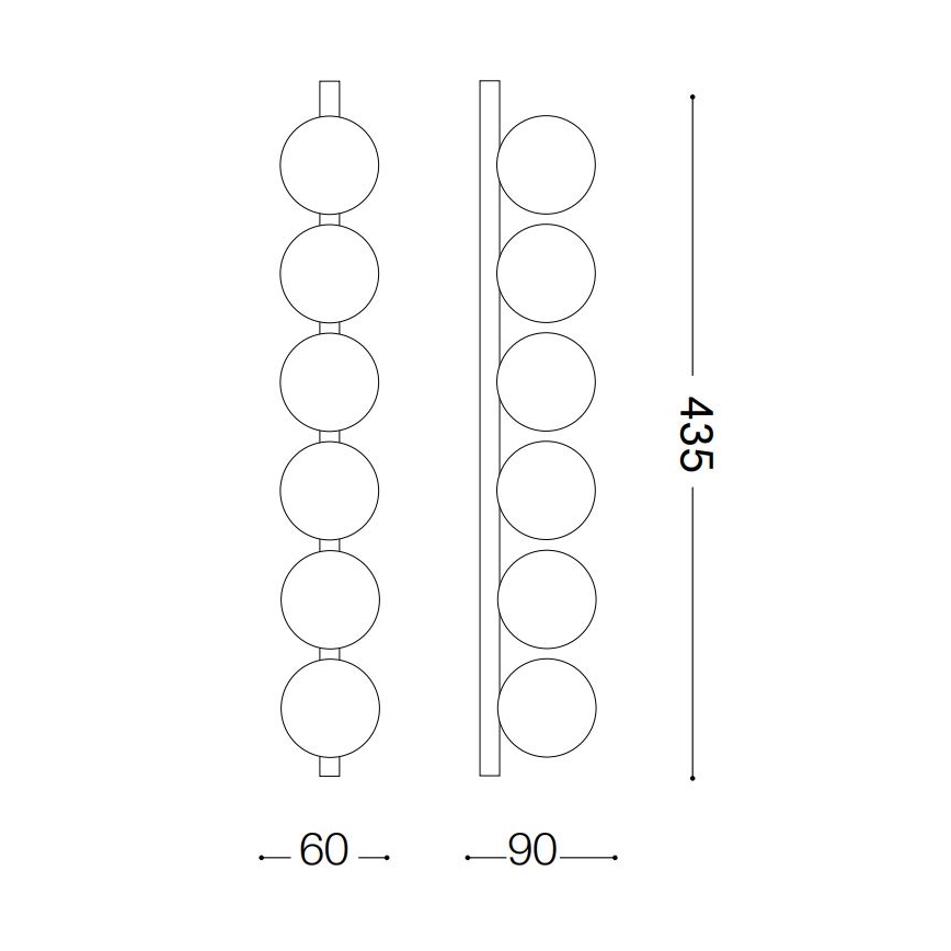 Ideal Lux - Plafoniera LED PING PONG 6xLED/3W/230V CRI 90 ottone