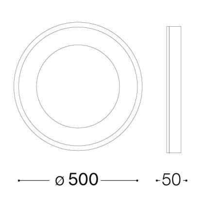 Ideal Lux - Plafoniera LED PLANET LED/25W/230V CRI 90 Ø 50 cm bianco