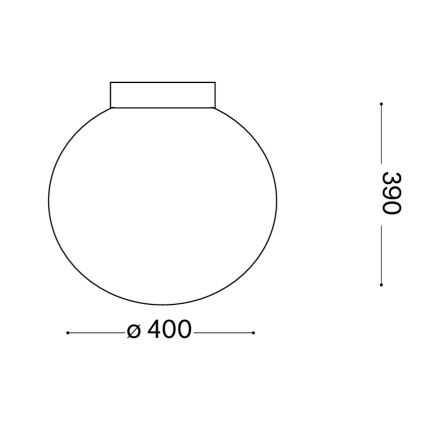 Ideal Lux - Plafoniera MAPA 1xE27/60W/230V 400 mm