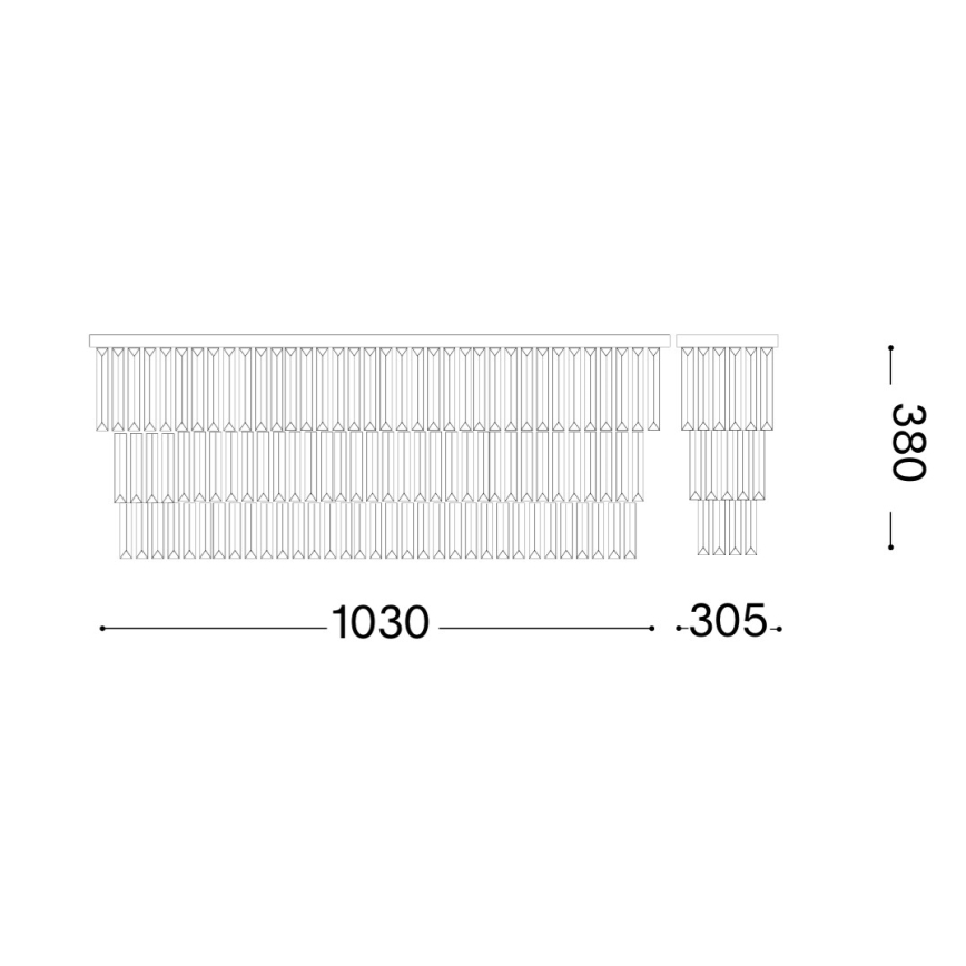 Ideal Lux - Plafoniera MARTINEZ 8xE14/40W/230V dorata