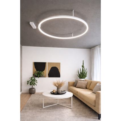 Ideal Lux - Plafoniera LED ORACLE SLIM LED/37W/230V 2700K CRI 90 Ø 70 cm bianca