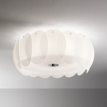 Ideal Lux - Plafoniera OVALINO 8xE27/60W/230V Ø 53,5 cm bianca