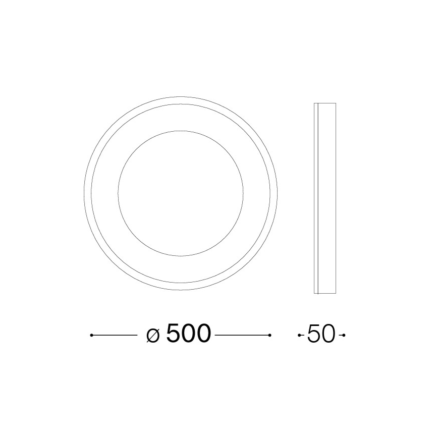 Ideal Lux - Plafoniera PLANET LED 25W/230V, CRI 90, Ø 50 cm, finitura ottone