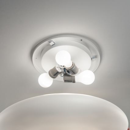Ideal Lux - Plafoniera SMARTIES 1xE27/42W/230V Ø 33 cm bianca