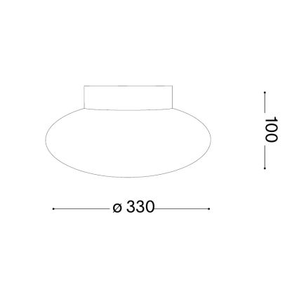 Ideal Lux - Plafoniera SMARTIES 1xE27/42W/230V Ø 33 cm bianca