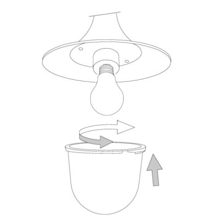 Ideal Lux - Ricambio paralume per lampada CIMA E27 Ø 15 cm trasparente