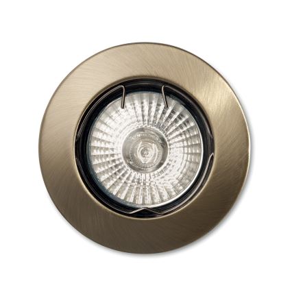 Ideal Lux - Set da 3 faretti da incasso JAZZ 1xGU10/50W/230V Ø 7,7 cm finitura bronzo