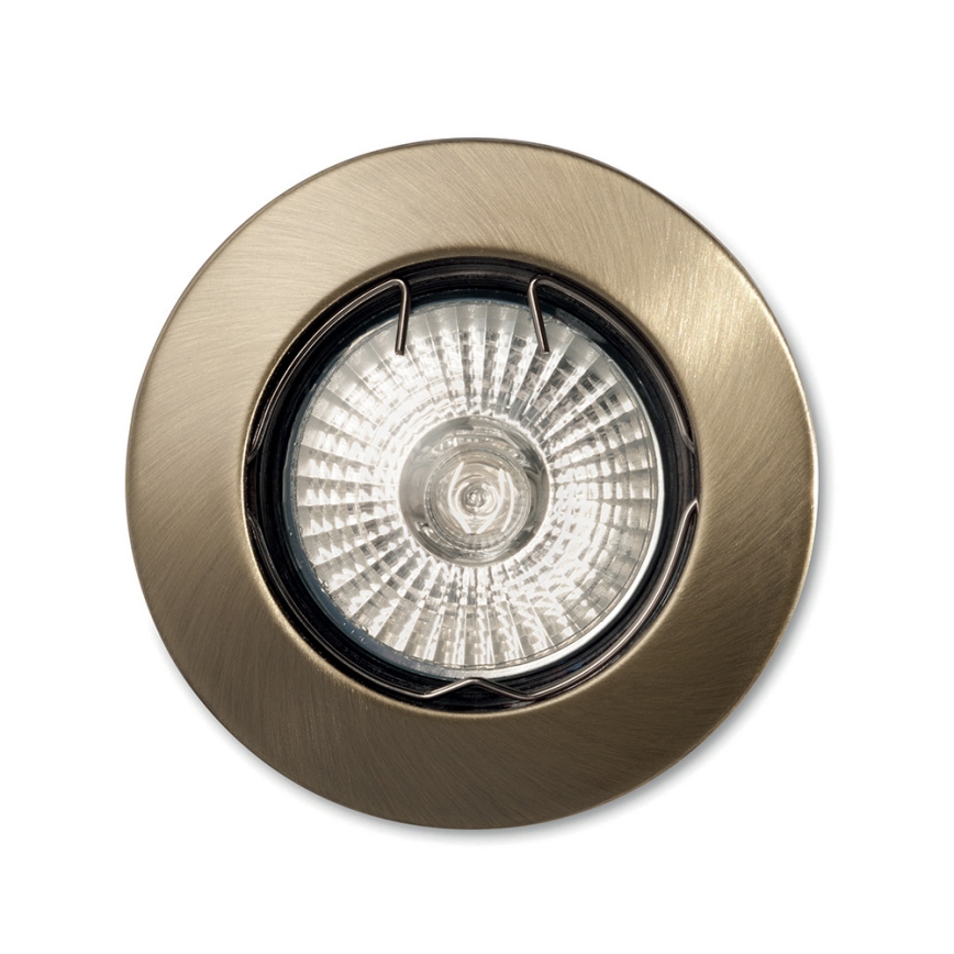 Ideal Lux - Set da 3 faretti da incasso JAZZ 1xGU10/50W/230V Ø 7,7 cm finitura bronzo