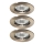 Ideal Lux - Set da 3 faretti da incasso JAZZ 1xGU10/50W/230V Ø 7,7 cm finitura bronzo