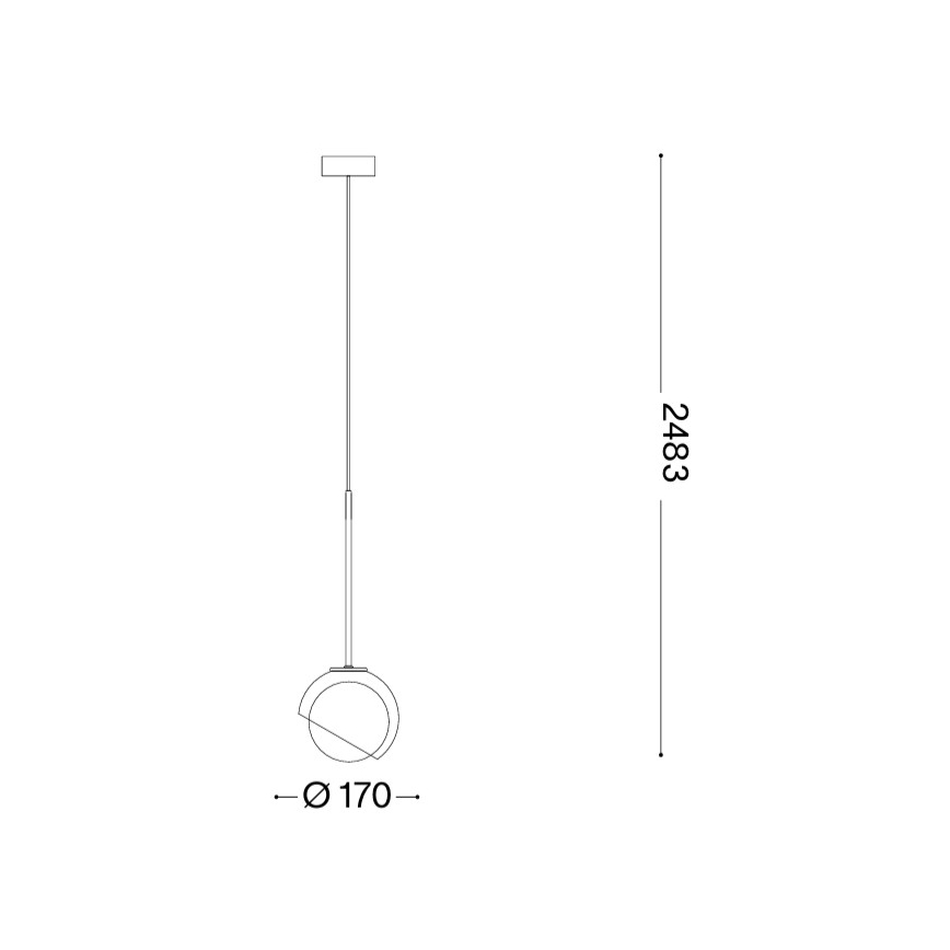 Ideal Lux - Sospensione a cavo BLOOM 1xE27/42W/230V Ø 17 cm nero