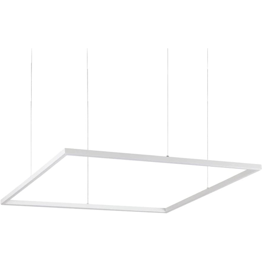 Ideal Lux - Lampadario LED sospeso con cavo ORACLE SLIM, 53W, 230V, 3000K, CRI 90, 90x90 cm, bianco