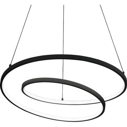Ideal Lux - Lampadario LED dimmerabile a sospensione con cavo OZ LED/48W/230V Ø 60 cm CRI 90 nero