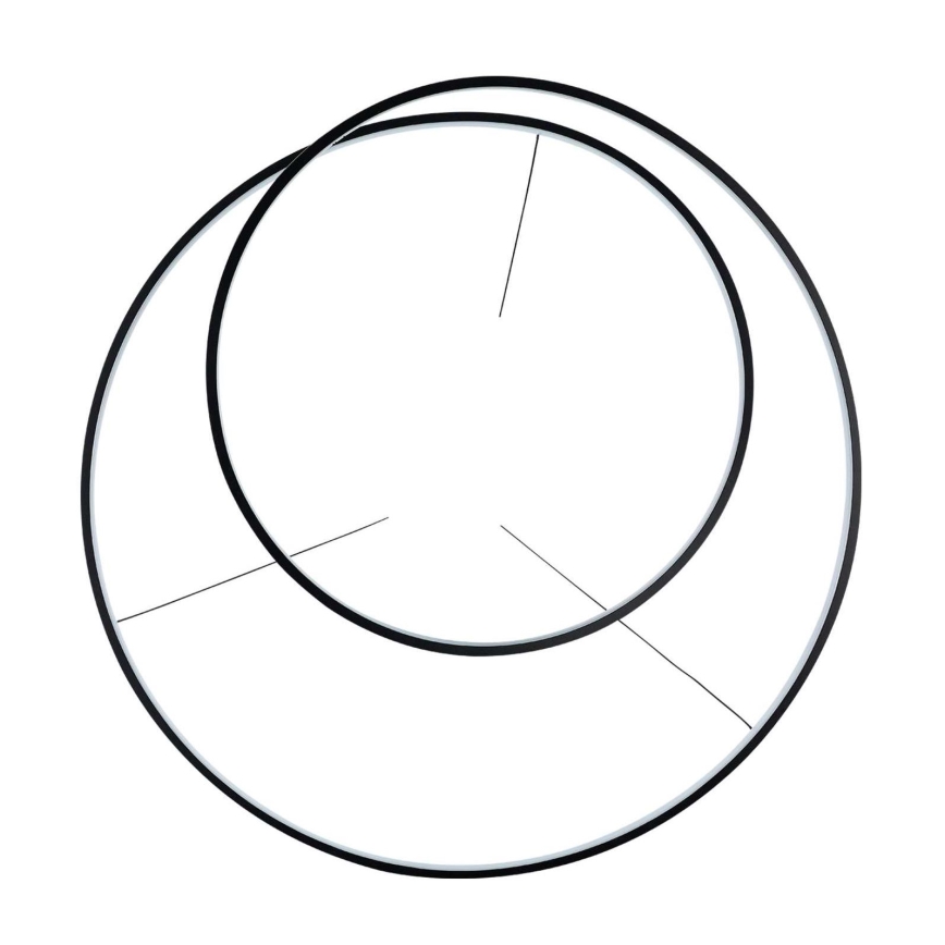 Ideal Lux - Lampadario LED dimmerabile a sospensione con cavo OZ LED/48W/230V Ø 60 cm CRI 90 nero