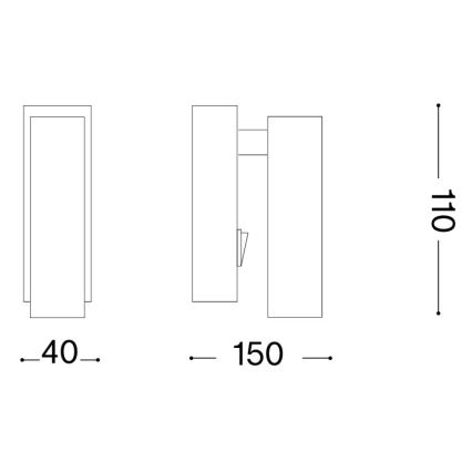 Ideal Lux - Spot da parete LED PAGE LED/3W/230V CRI 90 bianco