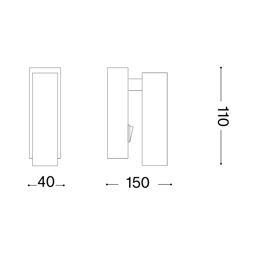 Ideal Lux - Spot da parete LED PAGE LED/3W/230V CRI 90 bianco