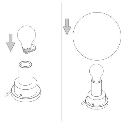 Ideal Lux - Vetro di ricambio universale MAPA per portalampade E27, Ø 20 cm, bianco