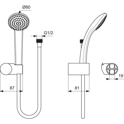 Ideal Standard B9506AA - Kit doccia IDEALRAIN, finitura cromata lucida