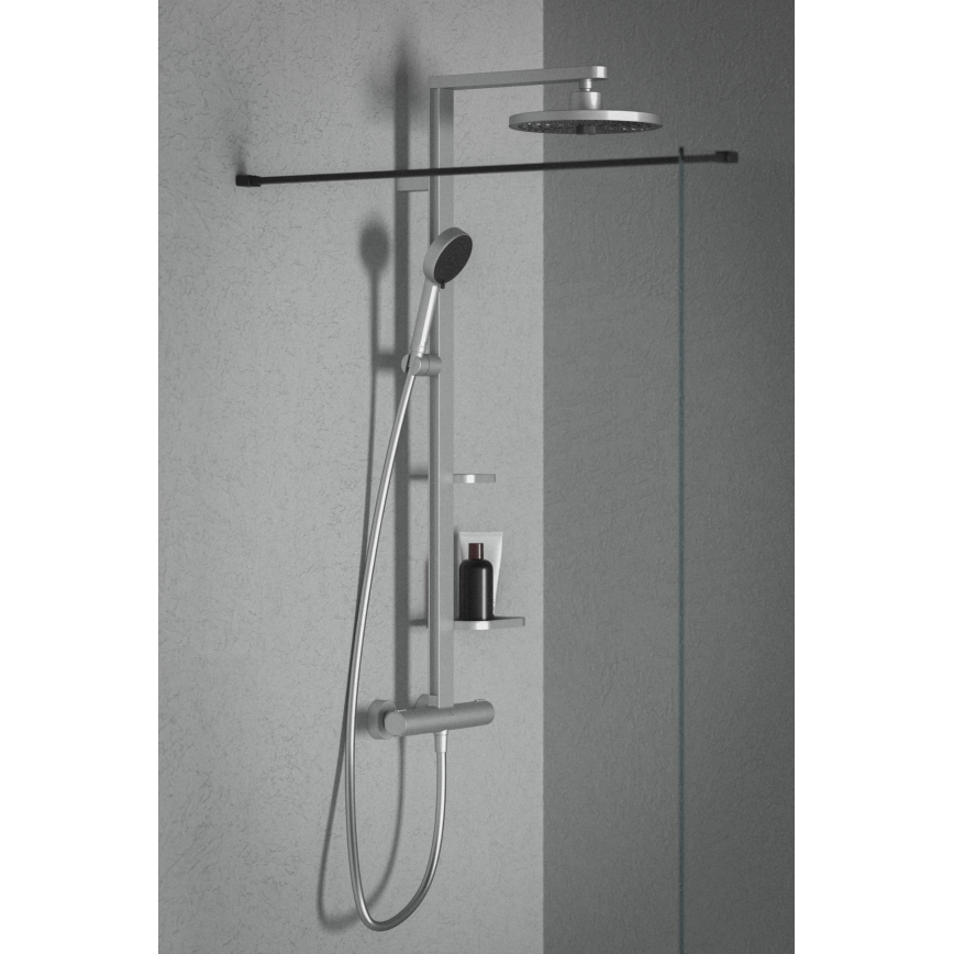 Ideal Standard BD583SI - Set doccia con miscelatore termostatico CERATHERM ALU+ finitura cromo opaco