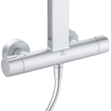 Ideal Standard BD583SI - Set doccia con miscelatore termostatico CERATHERM ALU+ finitura cromo opaco