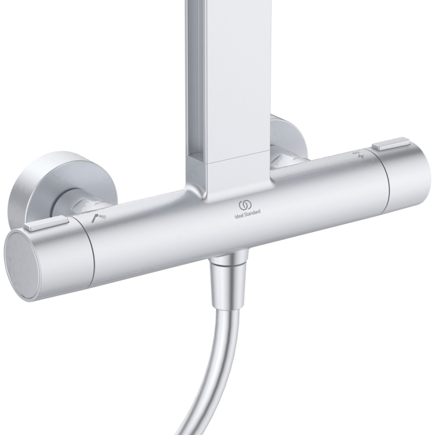 Ideal Standard BD583SI - Set doccia con miscelatore termostatico CERATHERM ALU+ finitura cromo opaco
