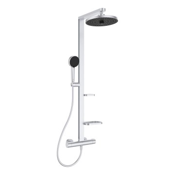 Ideal Standard BD583SI - Set doccia con miscelatore termostatico CERATHERM ALU+ finitura cromo opaco