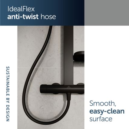 Ideal Standard BD583XG - Set doccia con miscelatore CERATHERM ALU+ nero opaco