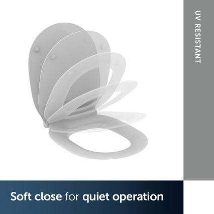 Ideal Standard E036601 - Sedile per WC SoftClose CONNECT AIR, bianco