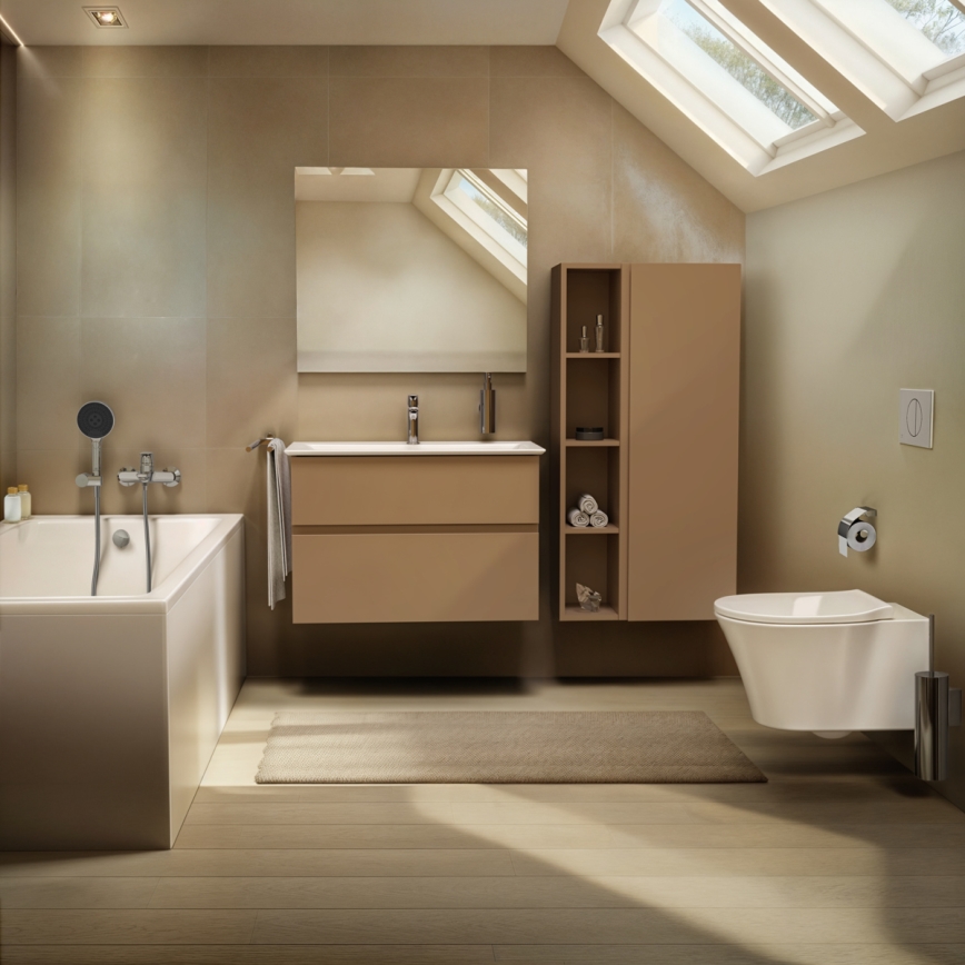 Ideal Standard E228801 - WC sospeso CONNECT AIR senza brida, ceramica/bianco