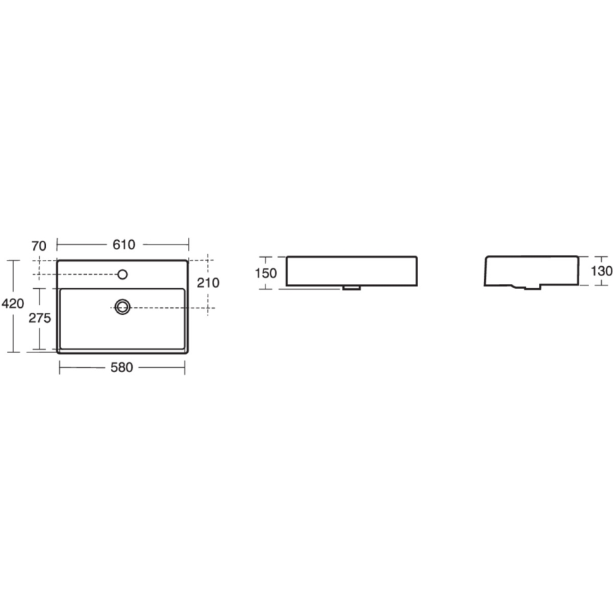 Ideal Standard K078101 - Lavabo da appoggio STRADA 60x42 cm ceramica/bianco