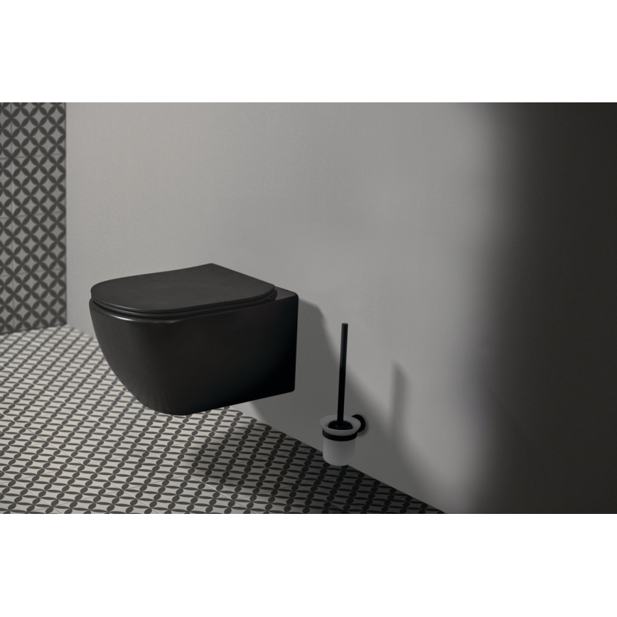 Ideal Standard T3546V3 - WC sospeso TESI in ceramica con sedile SoftClose, nero