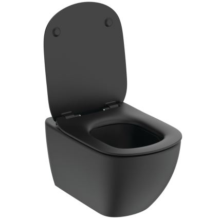 Ideal Standard T3546V3 - WC sospeso TESI in ceramica con sedile SoftClose, nero