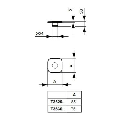 Ideal Standard T3629AA - Scarico per lavabo CLICK-CLACK 8,5 cm, finitura cromata lucida