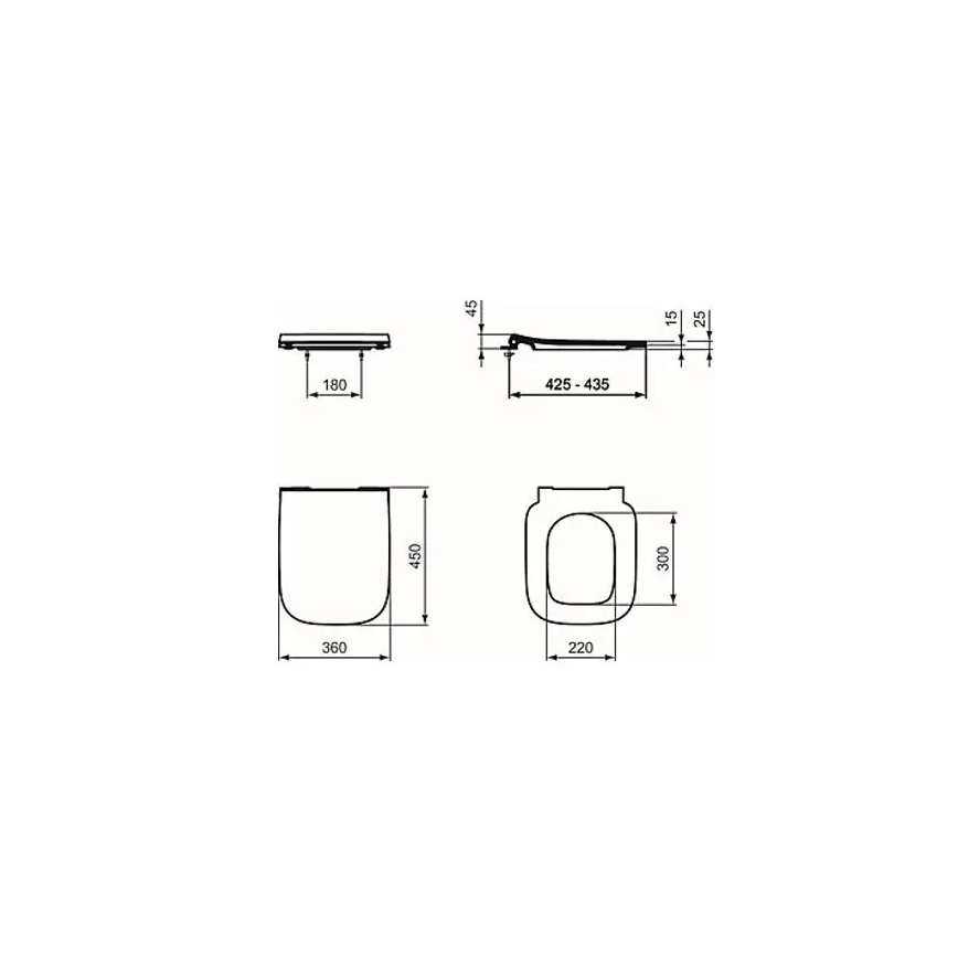 Ideal Standard T500301 - Sedile per WC SoftClose I.LIFE B bianco