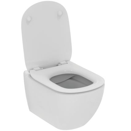 Ideal Standard T536001 - WC sospeso senza brida con sedile SoftClose TESI, in ceramica, bianco