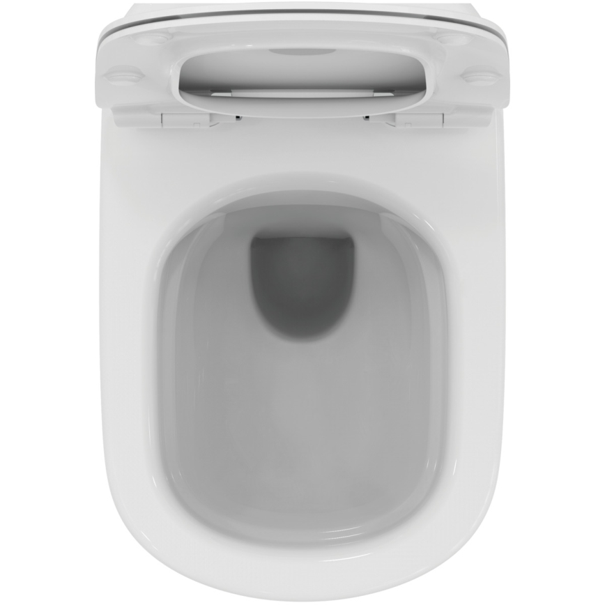 Ideal Standard T536001 - WC sospeso senza brida con sedile SoftClose TESI, in ceramica, bianco