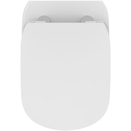 Ideal Standard T536001 - WC sospeso senza brida con sedile SoftClose TESI, in ceramica, bianco