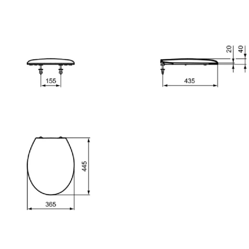 Ideal Standard W303801 - Sedile per WC, bianco