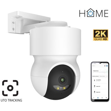 Telecamera da esterno intelligente con sensore di movimento 2K 12V IP65 Wi-Fi Tuya bianca