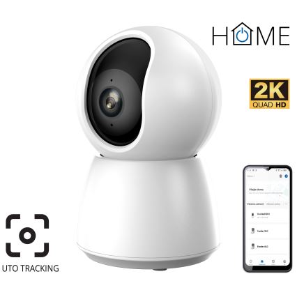 Telecamera smart 2K con sensore di movimento, 5V, Wi-Fi, Tuya, bianca