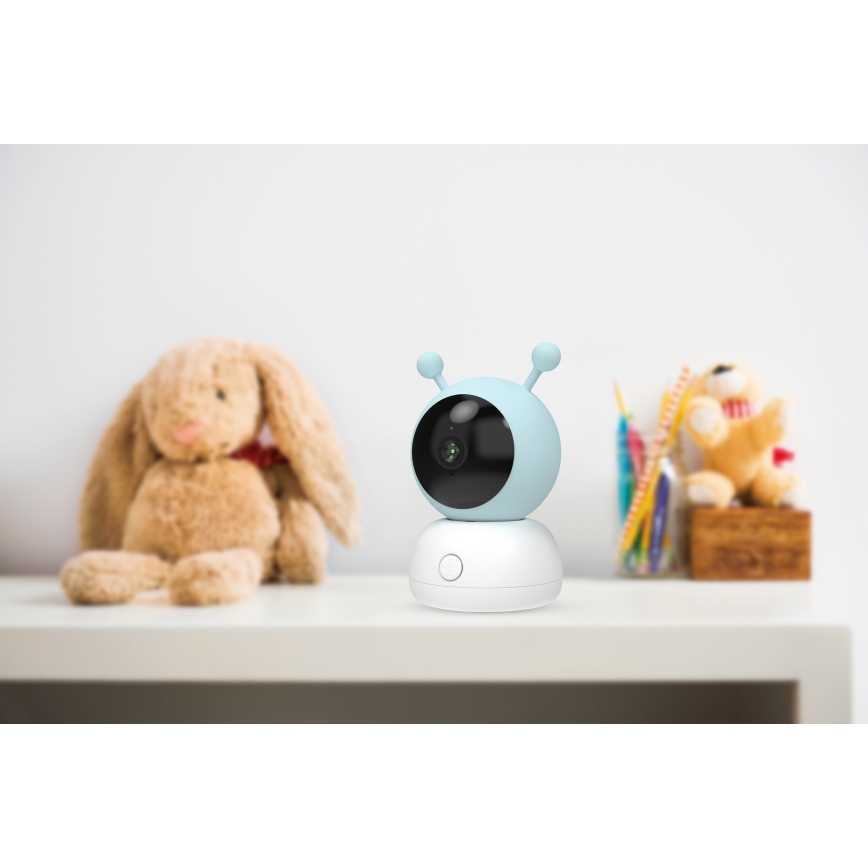 Baby monitor intelligente con sensore di movimento 2K 5V Wi-Fi rosa/blu